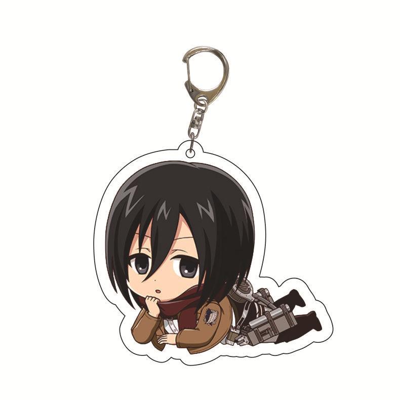 Attack on Titan Key Ring Acrylic Key Ring Custom Logo Print Creative Backpack Accessory Stock Available High Quality