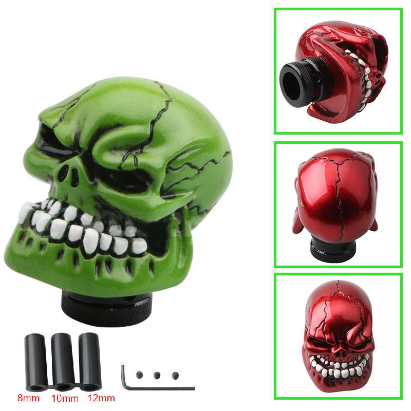 Car Skull Shape Head Manual Gearbox Shift Knob Manual Gear r Stick Shifter Lever Knob Big Teeth Ghost Skull Gear Shift Knob