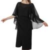 Elegant Sheer Shawl Top Loose Fit Chiffon Sunscreen Outerwear Chiffon Cover Up  Vacation