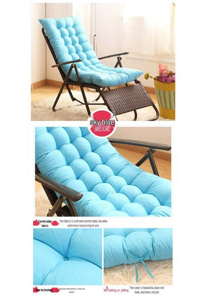 Autumn & Winter Flannel Rocking Chair Cushion - Thick, Double-Sided, Foldable Recliner Pad