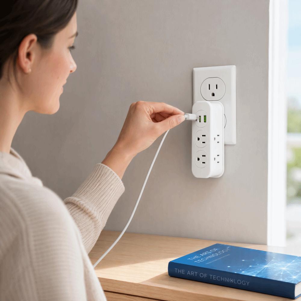 21 Holes Travel Power Strip 6 Outlet Power Strip with USB Compact Extension Cord  Canada
