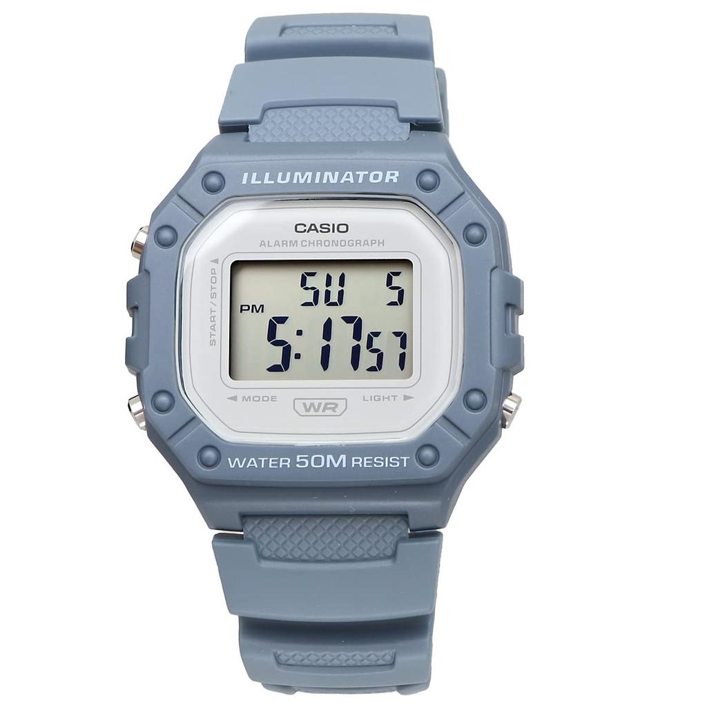 Casio Standard Digital Wristwatch for Men and Blue Overseas Model W-218HC-2AV Women, Gray, [Used]