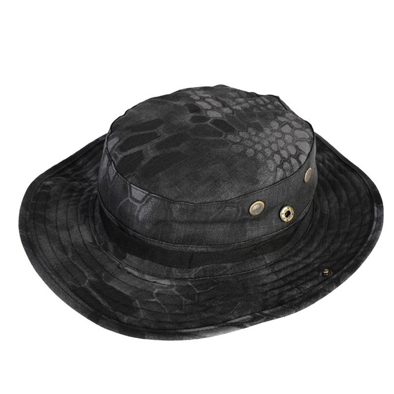 Outdoor Wide Brim Bucket Hat for Fishermen Summer Camouflage Sun Protection for Hiking and Fishing
