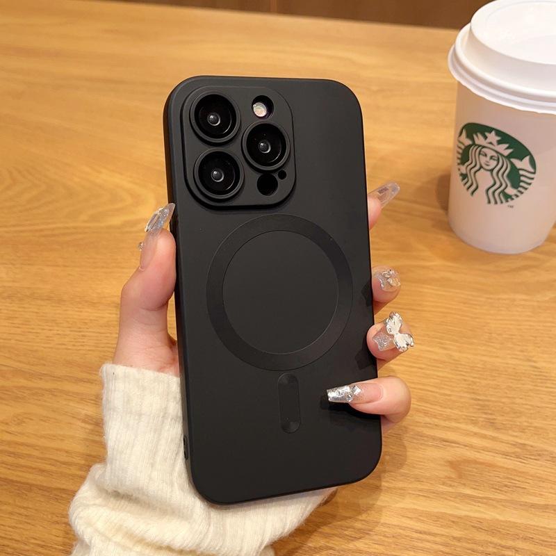 Applicable To IPhone 17 Metal Paint Magnetic Phone Case Skin Feeling Apple 16proMax Full Inclusive Anti Fall 15 Protective Case