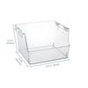 Clear Stackable Organizer Bin with Latches Durable Plastic Storage Container Closet Accessories Sweaters Toys and More