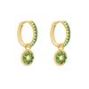 Rainbow Colored Zircon Ear Buckle Set, Love Water Drop Pendant, Small Earrings, Light Luxury and Exquisite Stacked Women's Earrings.