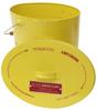 Keystone Mercury Tin Bucket Oval with MEBUBOWH Lid, White, [Authorized Distributor]