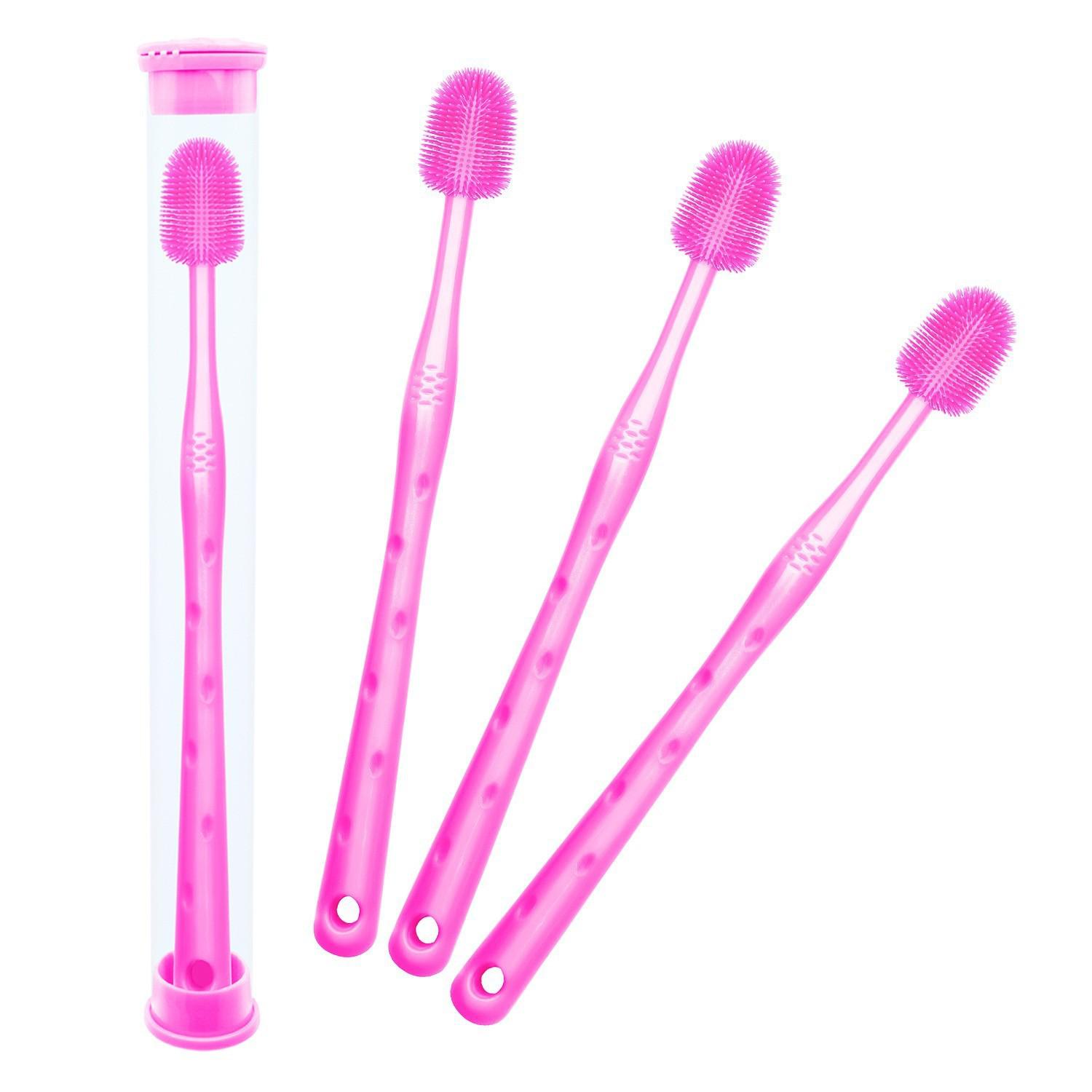 Pet Toothbrush & Toothpaste Set for Cats and Small Dogs - Silicone Teeth Cleaning Kit Loose Packaging