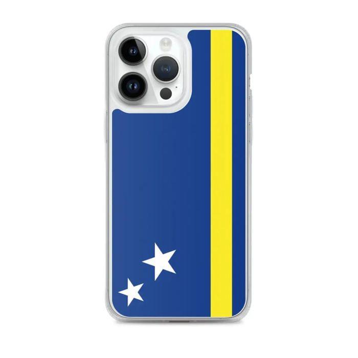 Coque iPhone - Drapeau Curaçao - iPhone 14 Pro Max - Souple - Multicolore - Verticale