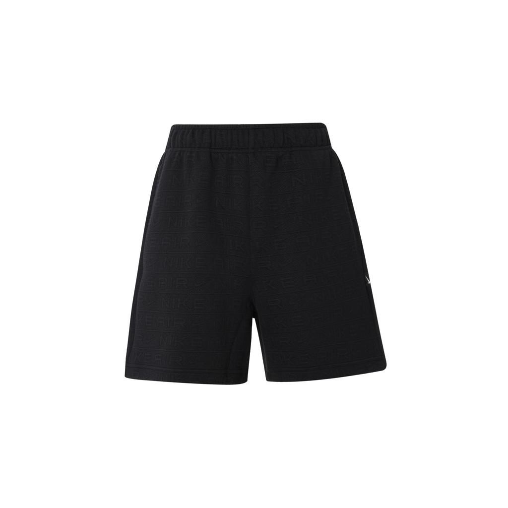 Nike Sportswear Air Solid Color Lace-Up Mid-Rise Sports Casual Shorts Men Shorts Black FN2160-010