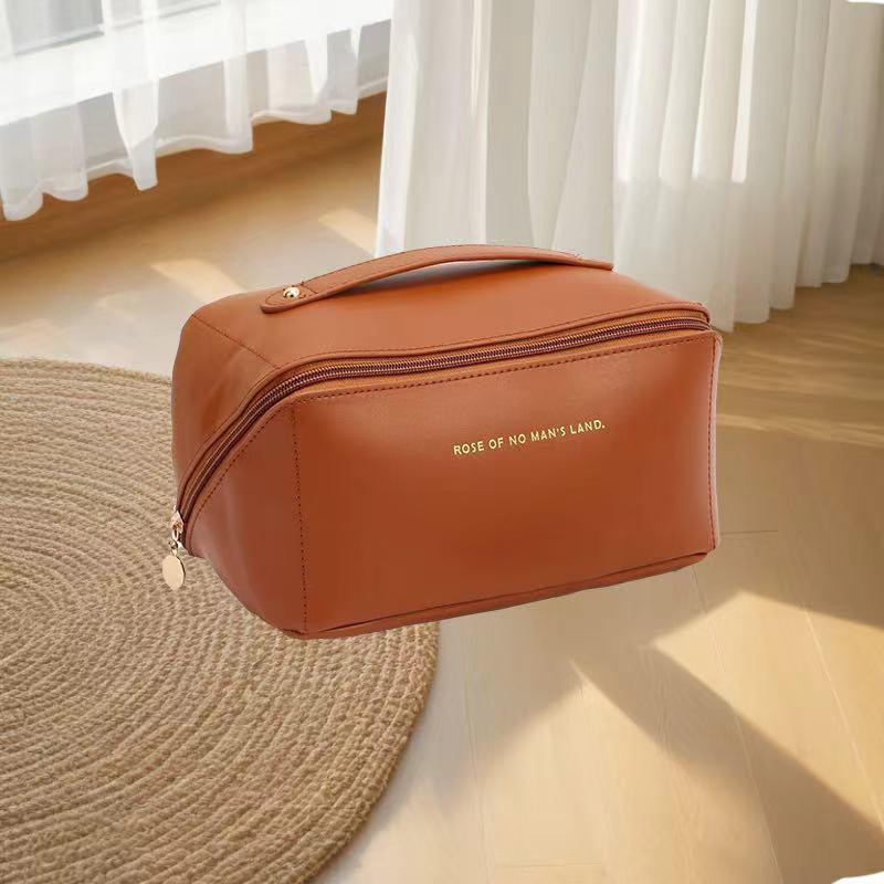 Luxury Leather Multi-Layer Travel Cosmetic & Toiletry Organizer Bag