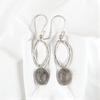 Rare Black Rutile Gemstone 925 Sterling Silver Handmade Jewelry Drop Earrings 2" EE-87-26