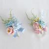 Set of 5 Rose Wedding Boutonniere Set Handmade Corsages Pins for Grooms and Bridals Party Elegant Suit Accessories