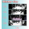 7.9'' Anime Girl Peeking Eyes Car Slap Sticker Bumper Trunk Bike Motorcycle Accessories Decoration Decals (4pcs)