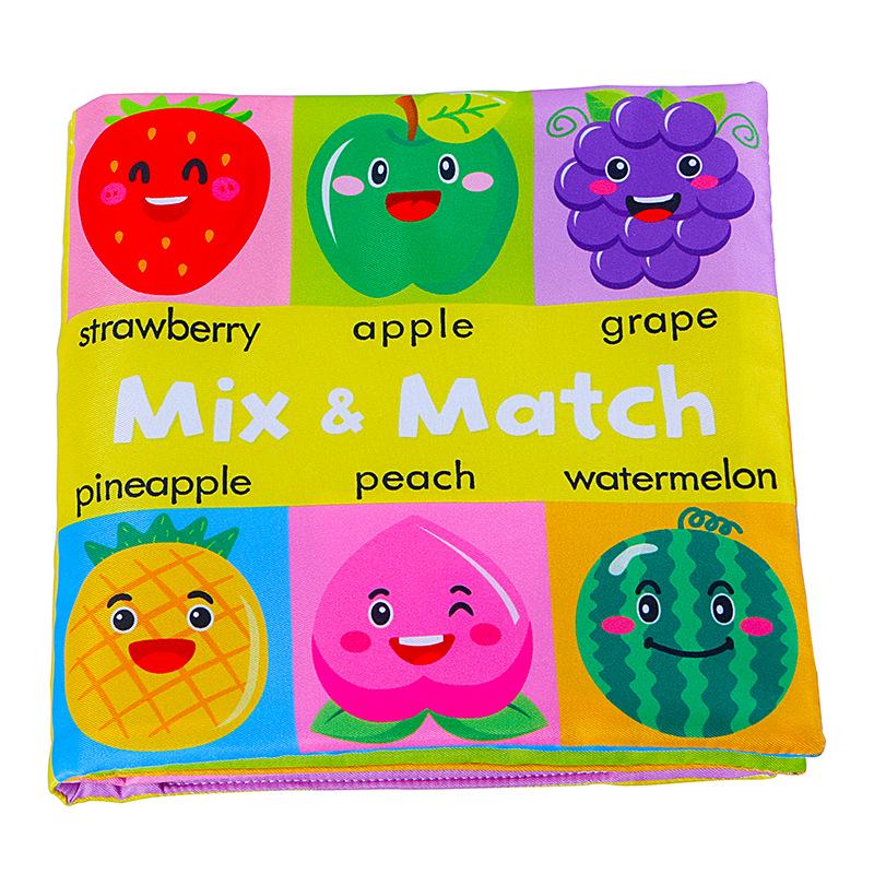 L011 Soft Activity Baby Book Mix and Match Build Animals Face Baby Toys