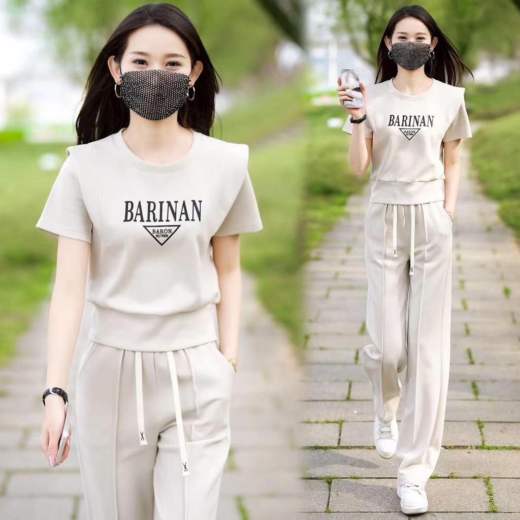 Women's Summer 2024 Stylish Casual Two-Piece Suit - Age-Reducing Sportswear with Short Sleeves