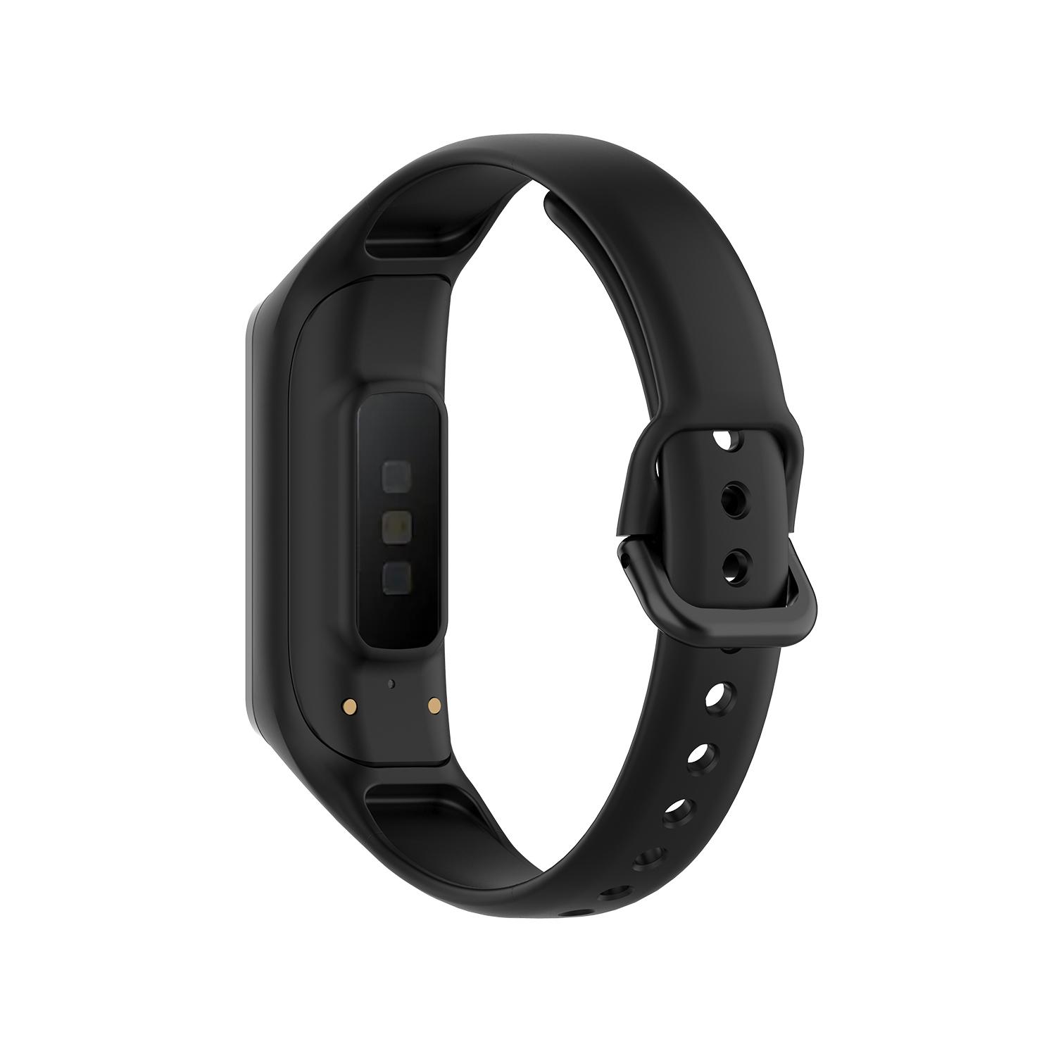 

Integrated Frame Case Silicone Watch Strap for Samsung Galaxy Fit 2 SM-R220 Cyan
