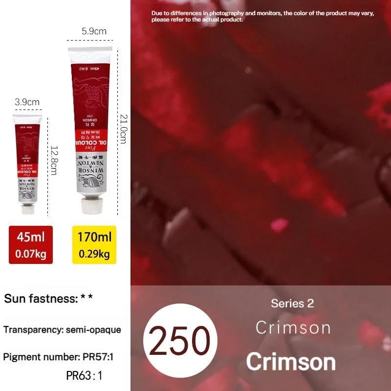 170ml Large Tubes Oil Paint Non-Toxic Excellent Tinting Strength Winsor & Newton Oil Painting Pigments for DIY Art Supplies