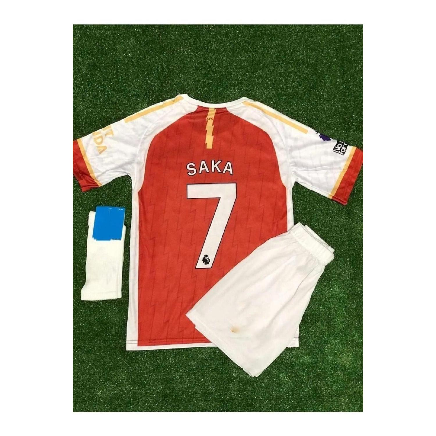 

Новый сезон 2023/24 Bukayo Saka Home Kids, трикотажные шорты, комплект из 3 носков 0-3 AY красный