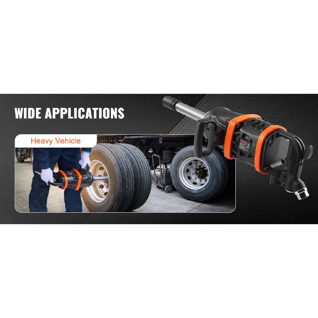 SucceBuy Air Impact Wrench Up to 5175 ft-lbs Beast Reverse Torque Output Pneumatic Impact Gun Anvil for  Repairs and Maintenance