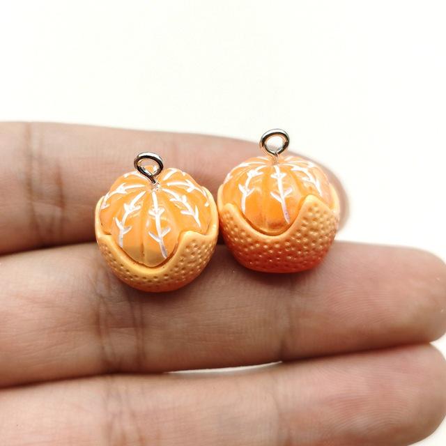 

3D Симуляция Оранжевый Фрукт Съедобная Игрушка Серьги, Подвеска, Аксессуары для Волос, Брелок