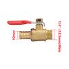 1/8" 1/4" 3/8" 1/2" Außengewinde Messing Kugelhähne 6/8/10/12mm Schlauchtüllen Wasser Öl Luft Gas Kraftstoffleitung Absperr-Kugelhähne