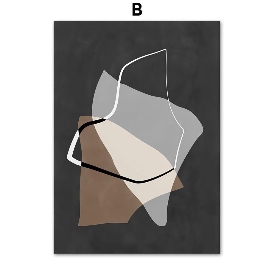 Abstract Lines Girl Vase Leaves Flowers Wall Art Canvas Painting Posters And Prints Hotel Cafe Pictures For Living Room Decor