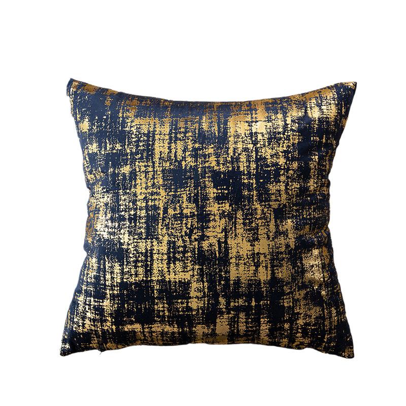 Velvet Bronzing Pillow Nordic Light Luxury Living Room Sofa Pillow Cover Model Room Decorative Cushion Cover Home