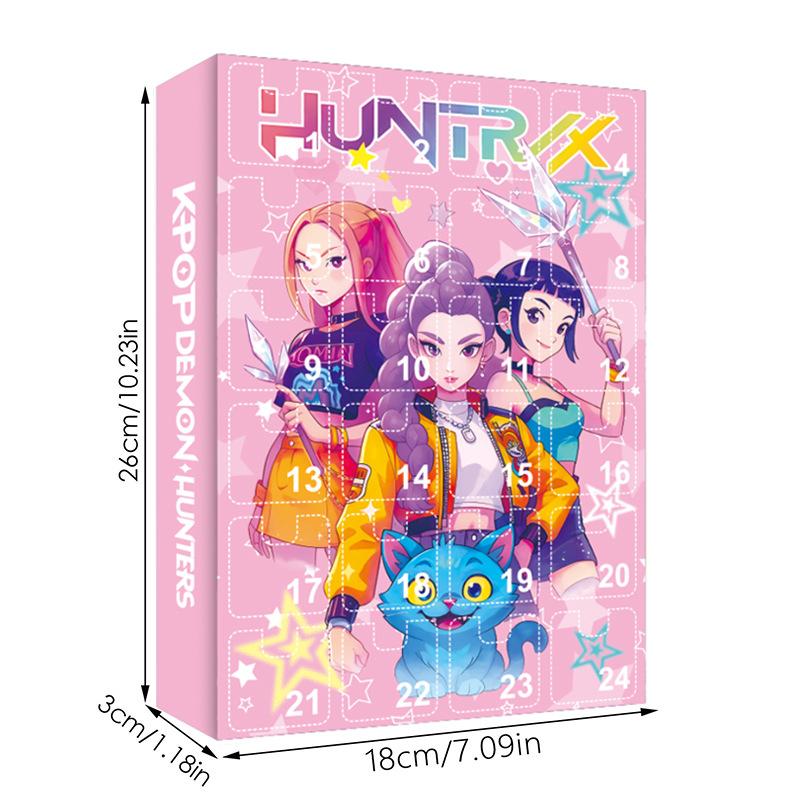 KPOP Caçadores de Bruxas Chaveiro Poke Calendário de Natal Feliz Caixa Surpresa Chaveiro de Carro Pingente Acrílico