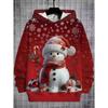 2026 Merry Christmas Sweatshirts Pullover Children's Hoodie Cartoon Santa Claus Graphic Hoody Snowman Sweatshirts Unisex Top