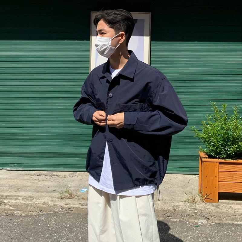 

Куртка-рубашка для работы, мужская, весенне-осенняя, свободная, с длинными рукавами, тонкая, повседневная, кардиган-куртка 2XL