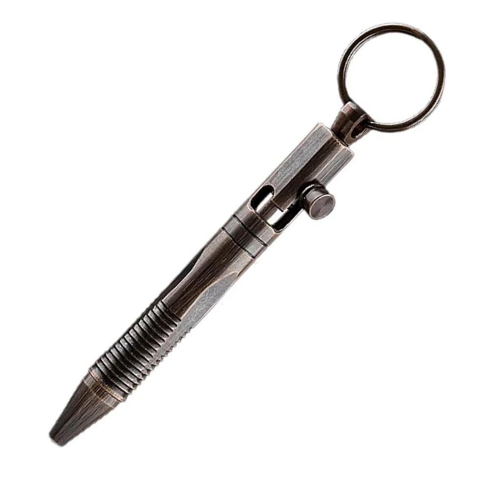 Easy Carry Travel Pocket Pen All-Metal Neutral Ballpoint Pen Mini Brass Pen School Supplies