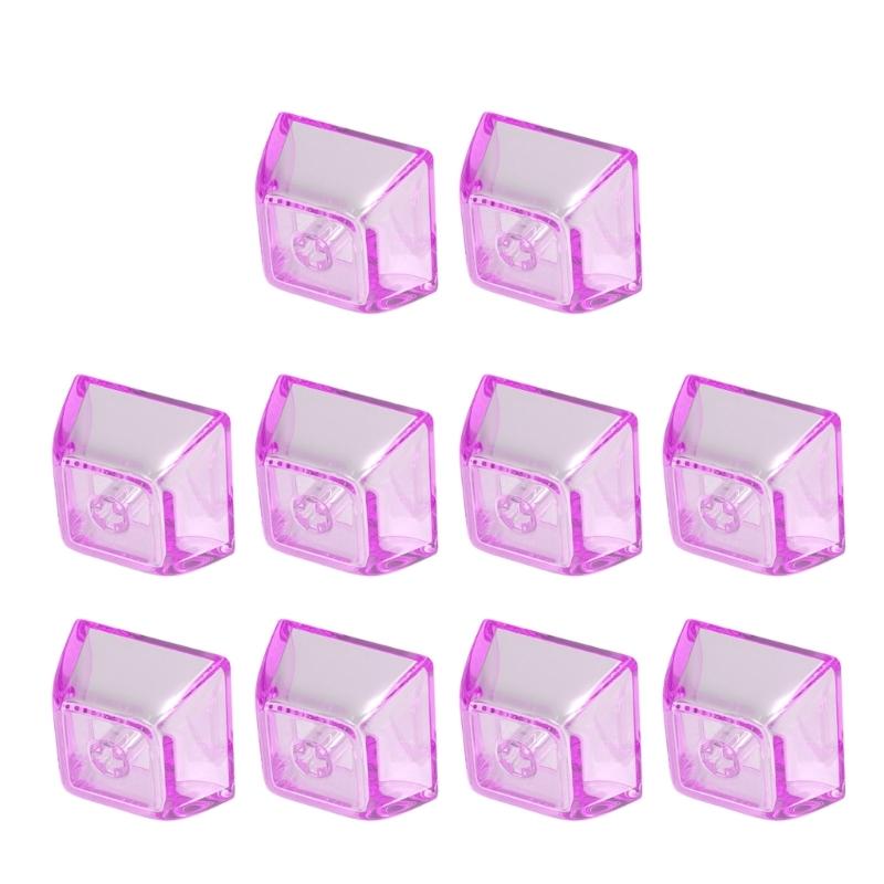 10Pcs Transparent PC Keycaps XDA Height 1U 1X Mechanical keyboard Keycaps Blank Backlit Keycaps For Cherry Switch