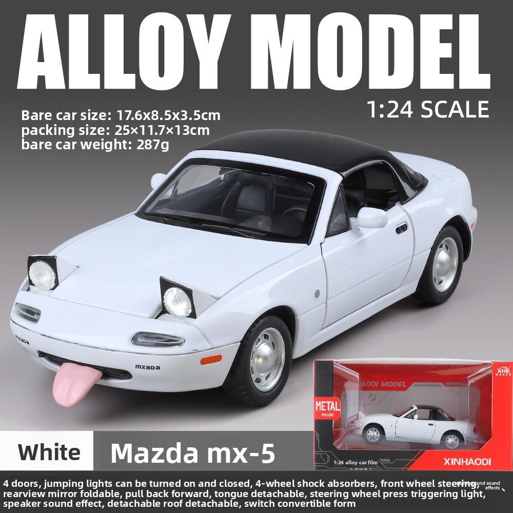

Mazda Convertible Car Model Alloy Sportscar With Sound Light And Pullback For Kids And Collectors белый