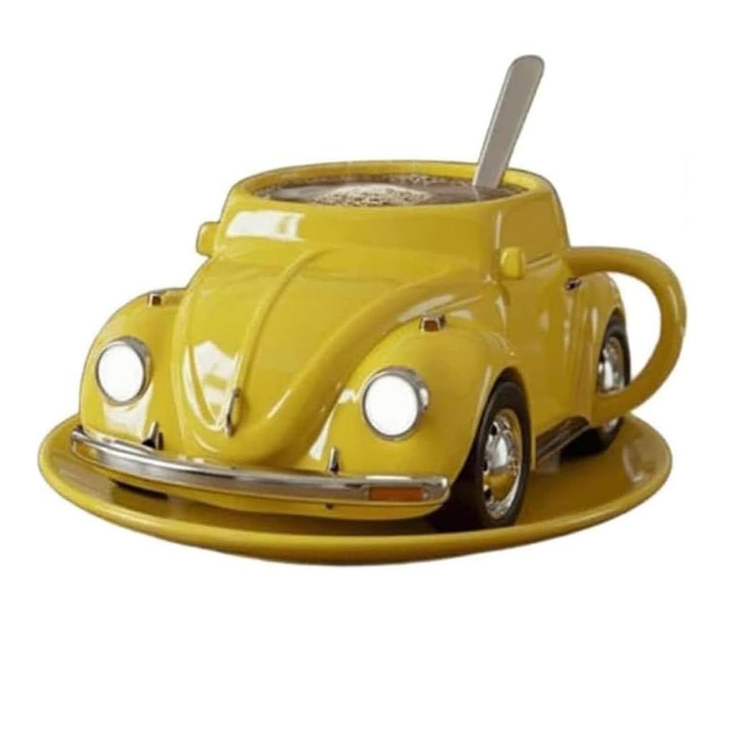Beetle Car Coffee Mug Funny Semi Truck Heat Resist Coffee Cup Resin Creative Tea Cups Handmade Unique Drinkware for Home Kitchen