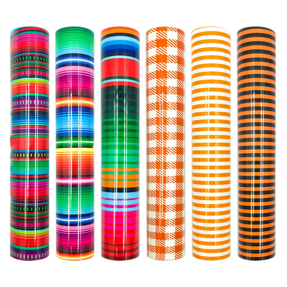 Multi-style 12"X10" Bundle Heat Transfer Vinyl Film Iron On Clothes HTV Printing for Tshirt Fabric Xmas Home Decor DIY by Cut