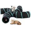 Auspicious-4 Way Cat Tunnel, Large Collapsible Indoor Outdoor Tunnel With Storage Bag For Cat, Dog, Puppy, Kitten, Rabbit