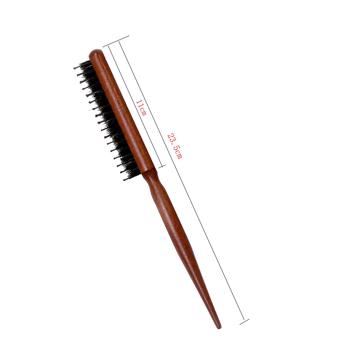 Double-Sided Highlight & Backcombing Boar Bristle Brush for Hair Styling