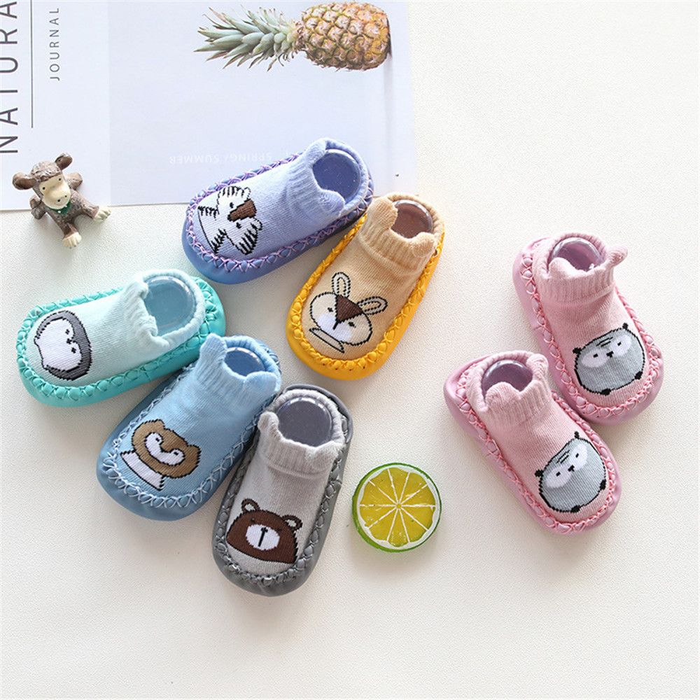 First Walkers Infant Shoes Floor Socks Combed Cotton Socks Shoes Anti-slip Cartoon