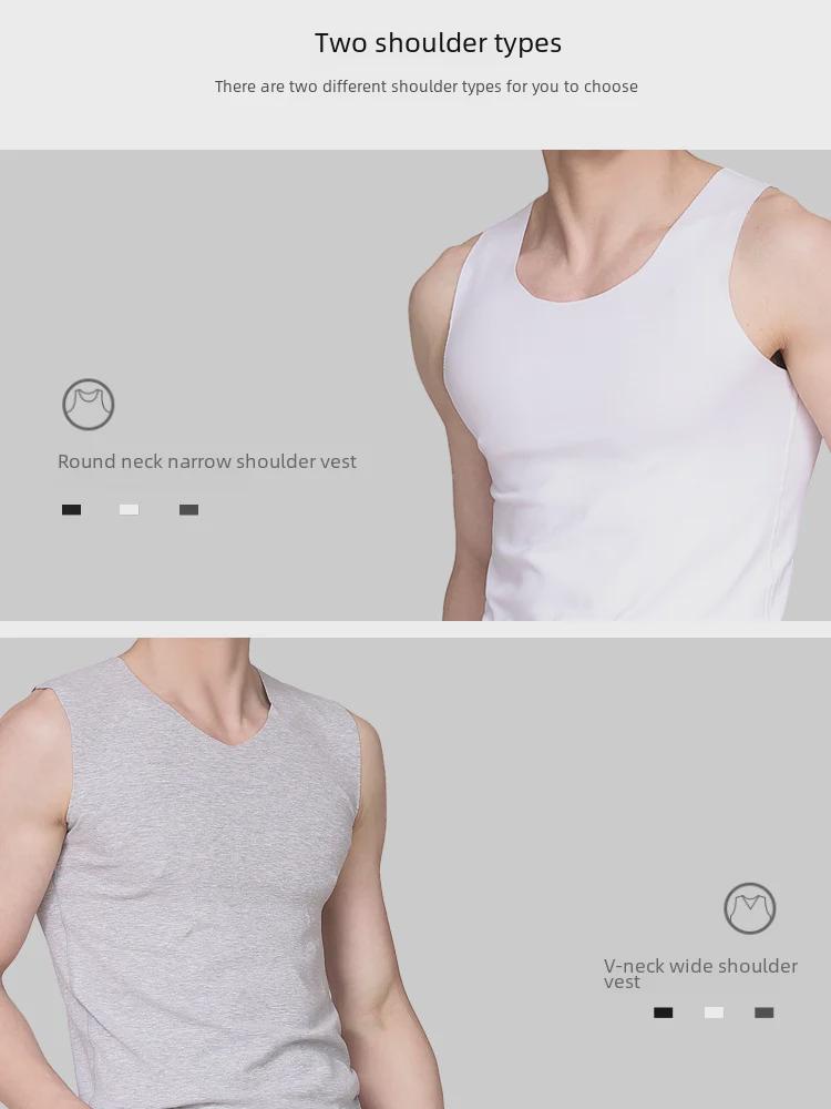 Men's Seamless Slim Fit Ribbed Combed Cotton Tank Top