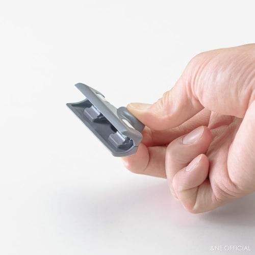 &NE Kitchen Clips, Small, Nikii, White, Gray, Black, Set of 3, 4.5cm Wide x 10cm Deep x 5.5cm High, Made in Japan, Suitable for Various Uses, Small, F