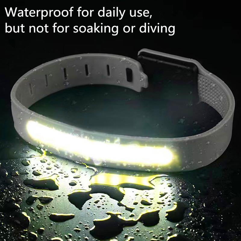 LED Night Running Wrist Guard Light Outdoor Camping COB Charging Light Sports Running Cycling Light Flashlight Built-in Battery