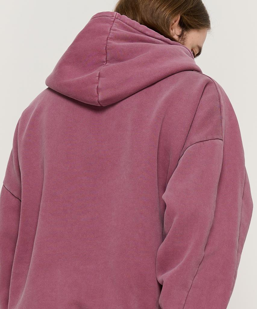 Cargobros Pigment Dyed Zip-Up Hoodie (Burgundy)