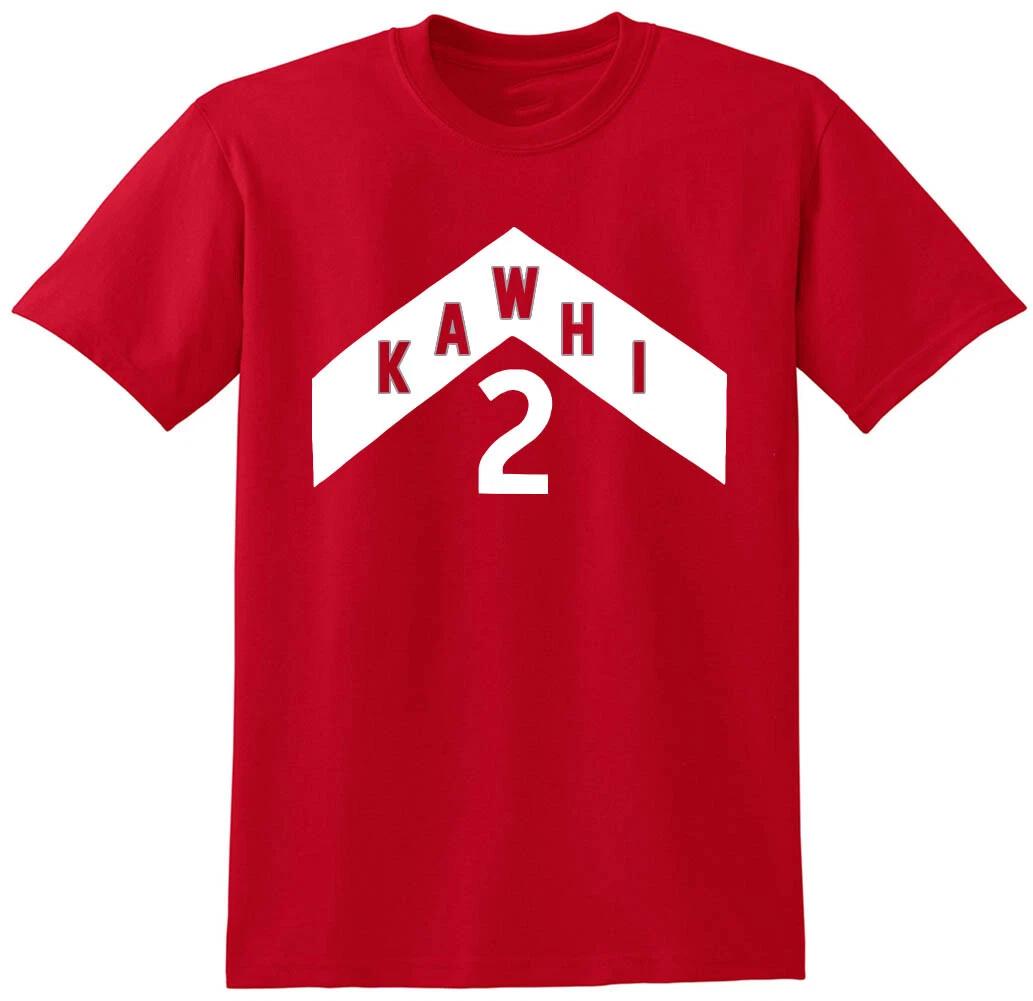 RED Kawhi Leonard Raptors We The North Jersey Logo T-Shirt XXXL