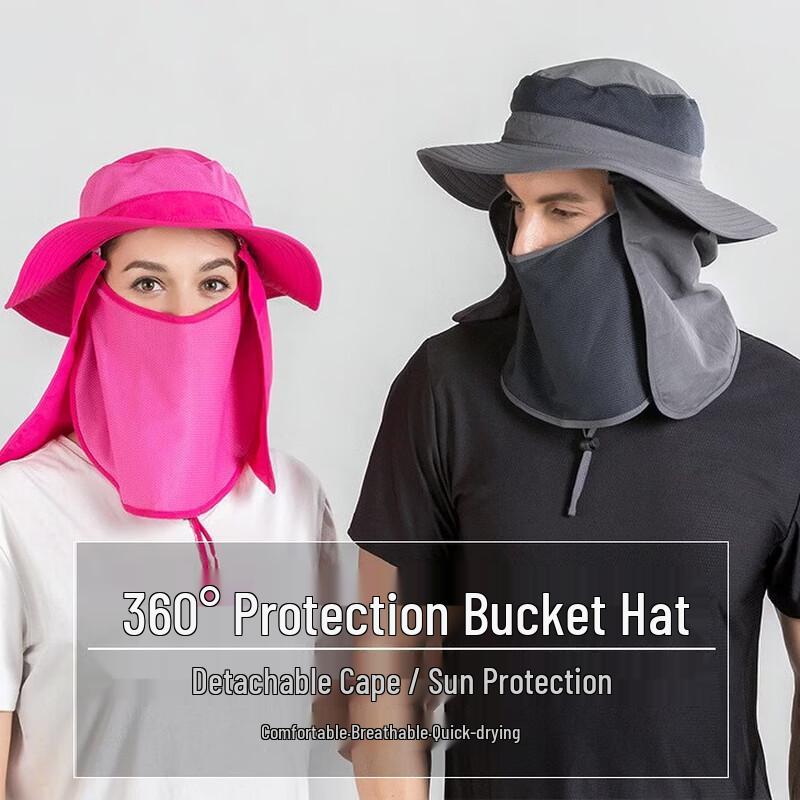 Detachable Outdoor Sun Protection Fisherman Hat