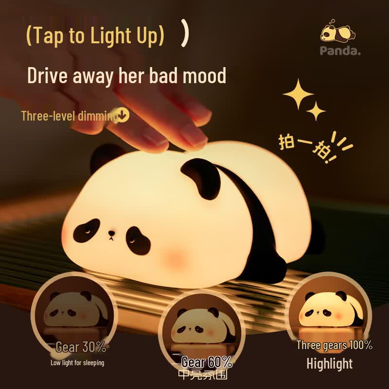 Chic Panda Silicone Night Light for Kids