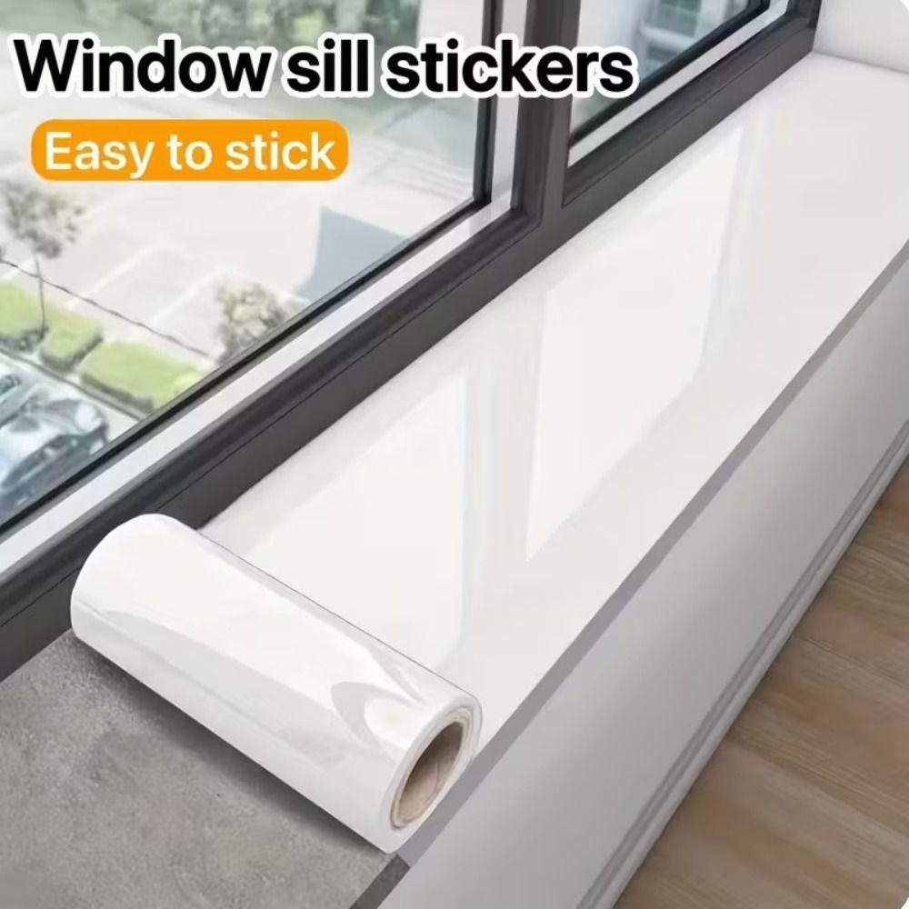Plain Gloss Paste Wall Stickers White Color Self-adhesive Wallpaper Furniture Renovation