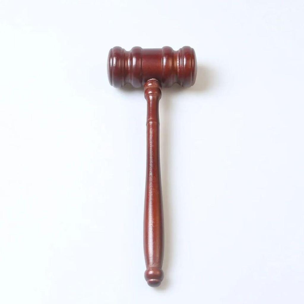 Solid Wood Judge's Gavel: Children's First Birthday Prop & Court-Themed Decoration.