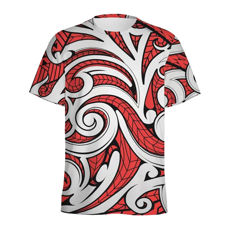 

Maori Tribal 3D Printed T-shirt For Men Polynesian Tattoo Pattern Round Neck Short Sleeves Tshirt Oversized Street Tee Shirt 6XL