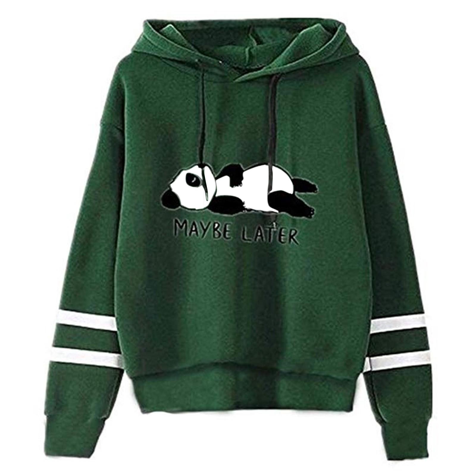 Women Hooded Long Sleeve Letter Bear Pullover Hoodie Fashion Hoodies XL 1498₽